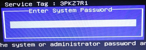 Dell service tag password